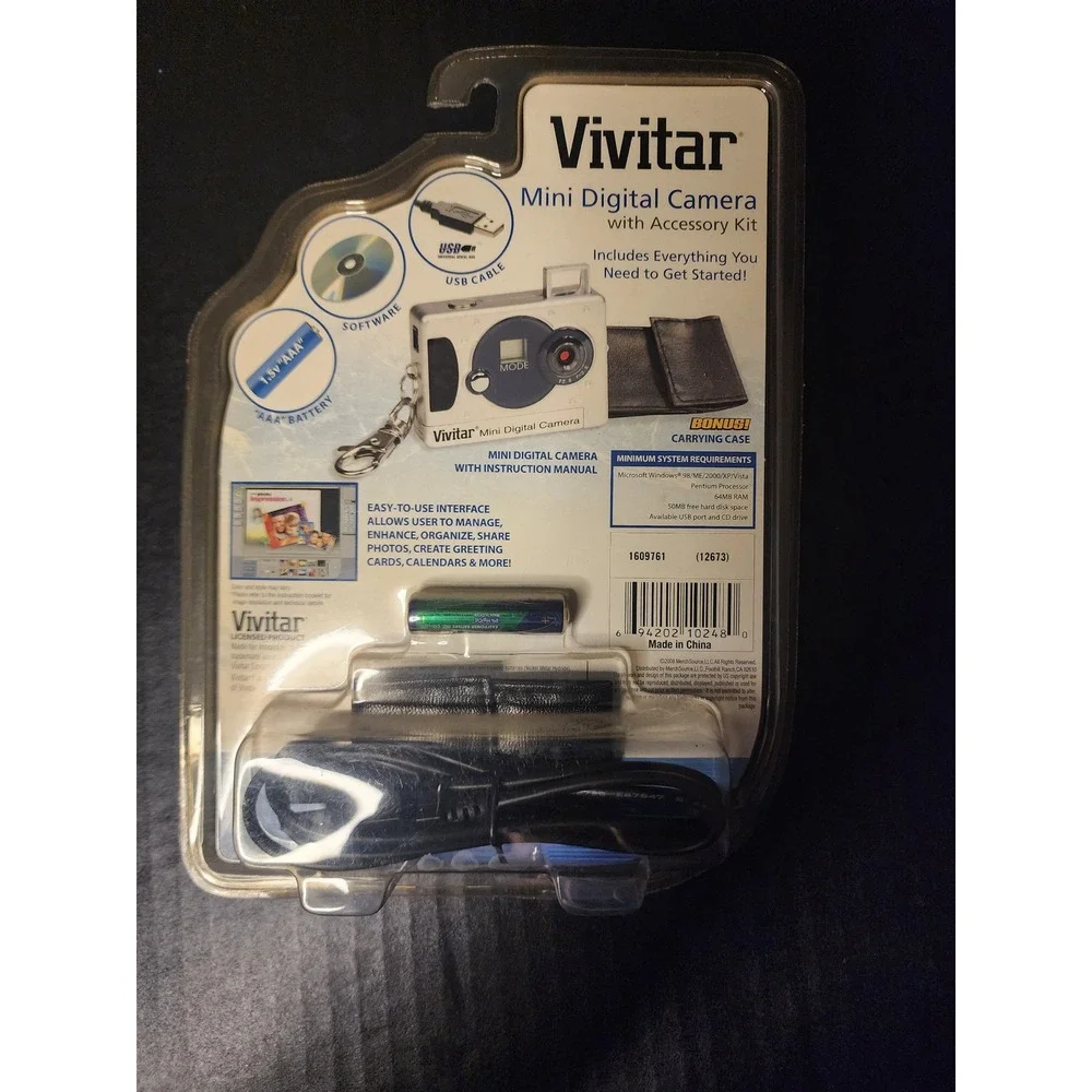 Vivitar Mini Digital Camera 3-in-1 Pink Keychain Y2K Vintage 1609761 New Sealed